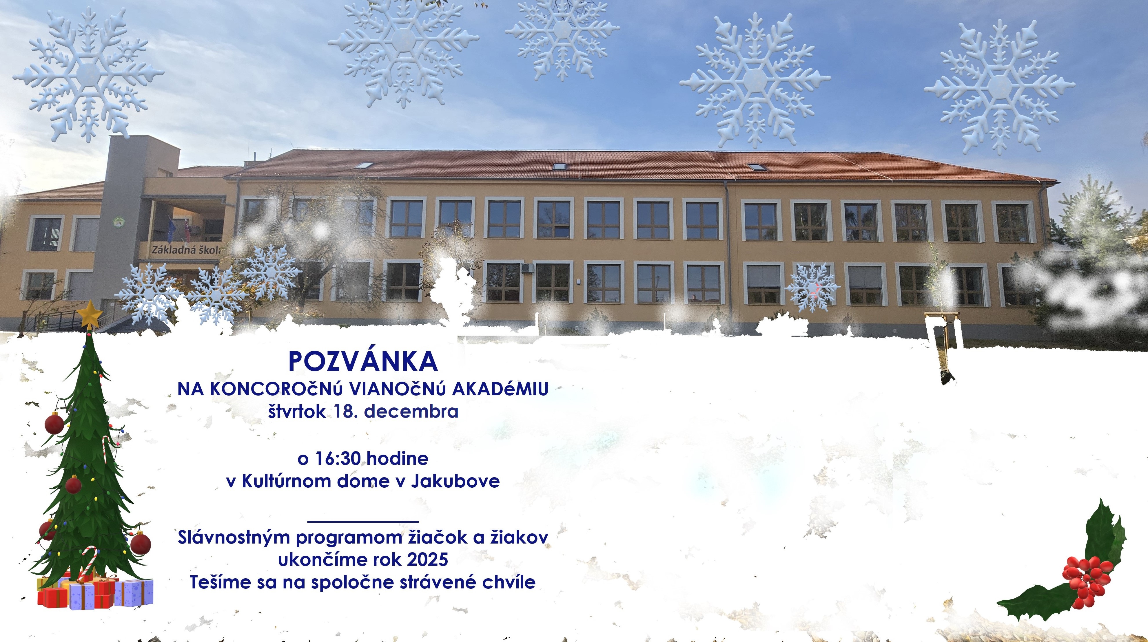 POZVÁNKA na vianočnú akadémiu